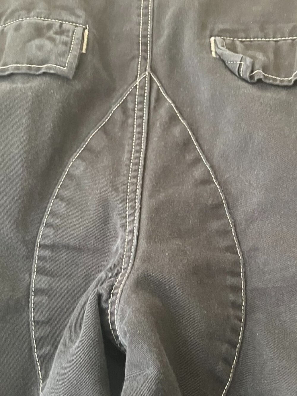 Empyre Men's Black Cargo Pants | Size 32 | White Stitching | Skate Street Style - Picture 8 of 15